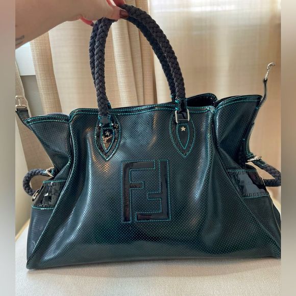 ⭐️FENDI Black Leather Tote Bag EUC - Picture 5 of 16